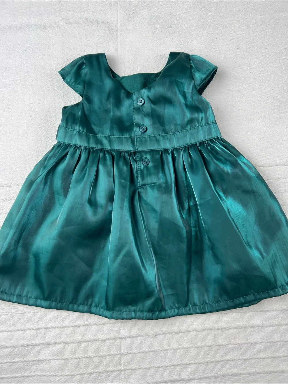 Carter's Teal Satin Bow-Detail Party Dress, 3 months